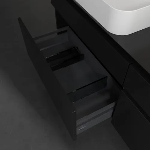 VILLEROY BOCH Legato toaletní skříňka, 4 výsuvy, 1600 x 550 x 500 mm, černý matný lak / černý matný lak #B76800PD, obrázek 6