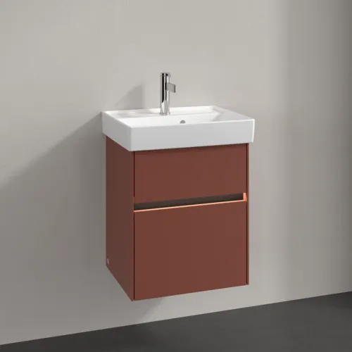 VILLEROY BOCH Toaletní skříňka Collaro, s osvětlením, 2 výsuvy, 460 x 546 x 374 mm, vínově červená #C006B0AH, obrázek 2