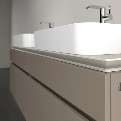 VILLEROY BOCH Legato toaletní skříňka, s osvětlením, 4 výsuvy, 1600 x 550 x 500 mm, Truffle Grey / Truffle Grey #B768L0VG, obrázek 4