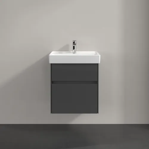 VILLEROY BOCH Toaletní skříňka Collaro, s osvětlením, 2 výsuvy, 510 x 546 x 414 mm, lesklá šedá #C007B0FP, obrázek 3