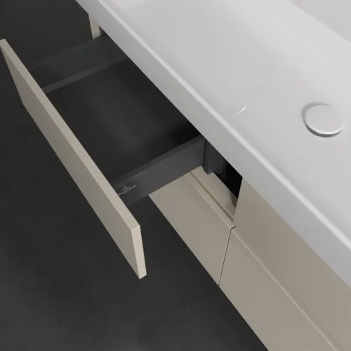 VILLEROY BOCH Toaletní skříňka Collaro, 4 výsuvy, 1154 x 546 x 444 mm, kašmírově šedá #C01200VN, obrázek 7