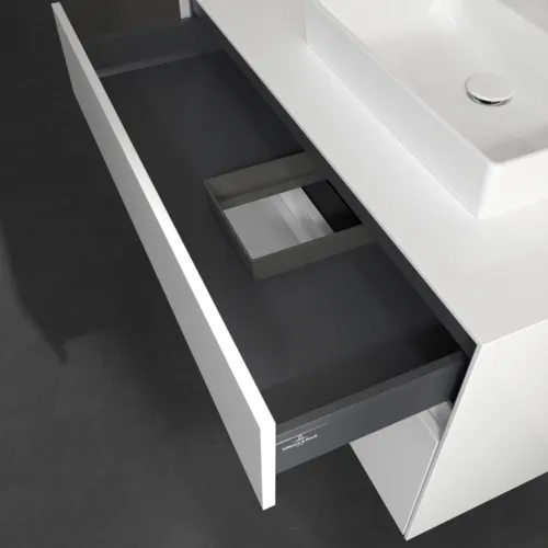 VILLEROY BOCH Umyvadlová skříňka Collaro, 2 zásuvky, 1000 x 548 x 500 mm, lesklá bílá / lesklá bílá #C01500DH, obrázek 7