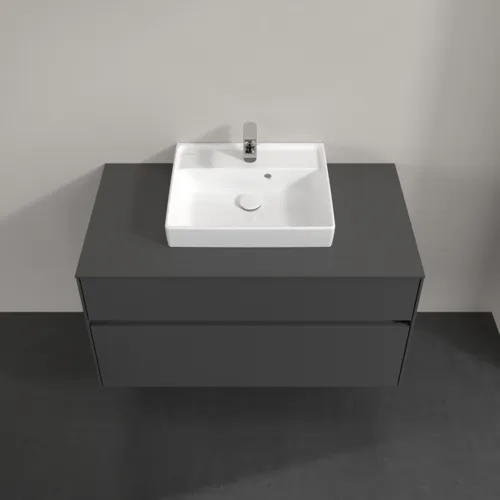 VILLEROY BOCH Toaletní skříňka Collaro, 2 výsuvy, 1000 x 548 x 500 mm, lesklá šedá / lesklá šedá #C01600FP, obrázek 4