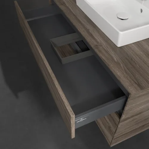 VILLEROY BOCH Umyvadlová skříňka Collaro, s osvětlením, 2 výsuvy, 1000 x 548 x 500 mm, dub kamenný #C016B0RK, obrázek 8
