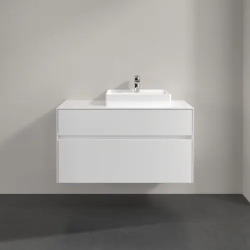 VILLEROY BOCH Collaro toaletní skříňka, s osvětlením, 2 výsuvy, 1000 x 548 x 500 mm, bílá matná / bílá matná #C015B0MS, obrázek 3