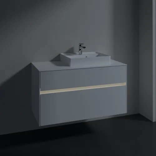 VILLEROY BOCH Collaro toaletní skříňka, s osvětlením, 2 výsuvy, 1000 x 548 x 500 mm, bílá matná / bílá matná #C015B0MS, obrázek 5