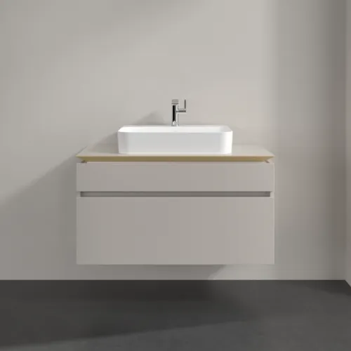 VILLEROY BOCH Legato toaletní skříňka, 2 výsuvy, 1000 x 550 x 500 mm, Soft Grey / Soft Grey #B75600VK, obrázek 3