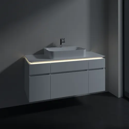 VILLEROY BOCH Legato toaletní skříňka, s osvětlením, 5 výsuvů, 1200 x 550 x 500 mm, bílá matná / bílá matná #B758L0MS, obrázek 3