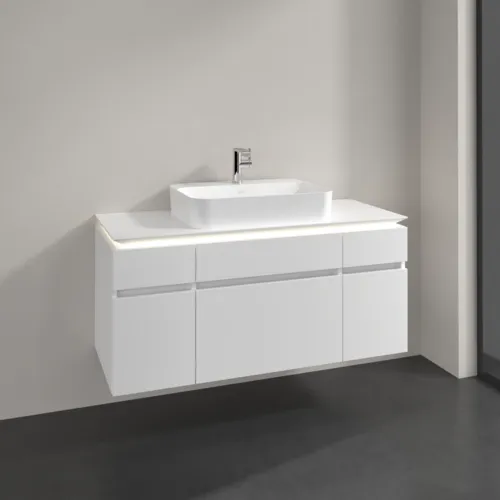 VILLEROY BOCH Legato toaletní skříňka, s osvětlením, 5 výsuvů, 1200 x 550 x 500 mm, bílá matná / bílá matná #B758L0MS, obrázek 2