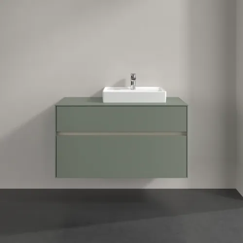 VILLEROY BOCH Toaletní skříňka Collaro, 2 výsuvy, 1000 x 548 x 500 mm, Soft Green / Soft Green #C01500AF, obrázek 3