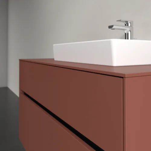 VILLEROY BOCH Toaletní skříňka Collaro, 2 výsuvy, 1000 x 548 x 500 mm, vínově červená / vínově červená #C01500AH, obrázek 5