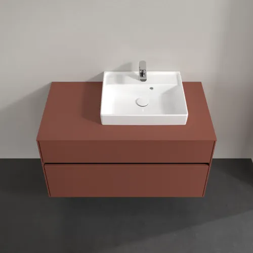 VILLEROY BOCH Toaletní skříňka Collaro, 2 výsuvy, 1000 x 548 x 500 mm, vínově červená / vínově červená #C01500AH, obrázek 4