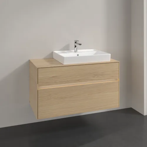 VILLEROY BOCH Toaletní skříňka Collaro, s osvětlením, 2 výsuvy, 1000 x 548 x 500 mm, severský dub / severský dub #C018B0VJ, obrázek 2