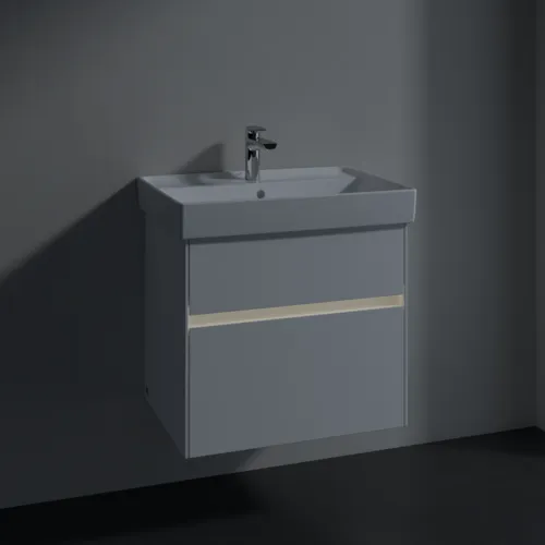 VILLEROY BOCH Umyvadlová skříňka Collaro, s osvětlením, 2 výsuvy, 604 x 546 x 444 mm, bílá matná #C009B0MS, obrázek 5