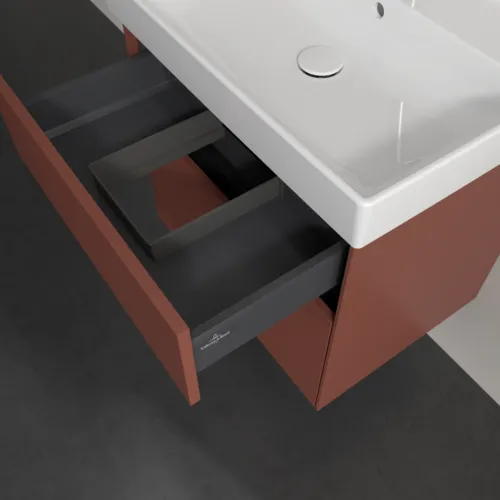 VILLEROY BOCH Toaletní skříňka Collaro, 2 výsuvy, 604 x 546 x 444 mm, vínově červená #C00900AH, obrázek 7