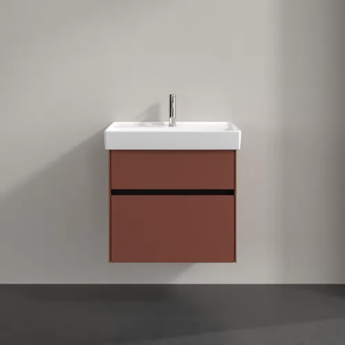 VILLEROY BOCH Toaletní skříňka Collaro, 2 výsuvy, 604 x 546 x 444 mm, vínově červená #C00900AH, obrázek 3