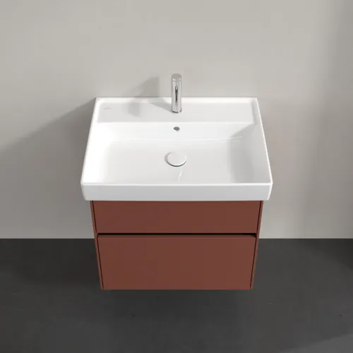 VILLEROY BOCH Toaletní skříňka Collaro, 2 výsuvy, 604 x 546 x 444 mm, vínově červená #C00900AH, obrázek 4