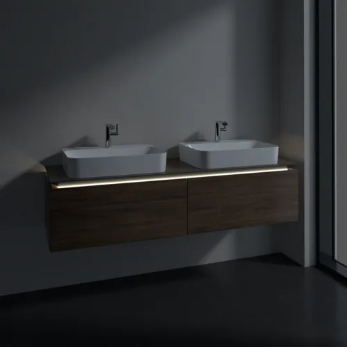 VILLEROY BOCH Legato toaletní skříňka, s osvětlením, 2 výsuvy, 1600 x 380 x 500 mm, Arizona Oak / Arizona Oak #B767L0VH, obrázek 3