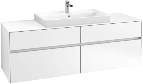 VILLEROY BOCH Toaletní skříňka Collaro, 4 výsuvy, 1600 x 548 x 500 mm, bílá matná / bílá matná #C02800MS
