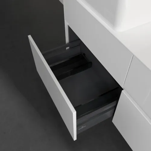 VILLEROY BOCH Toaletní skříňka Collaro, 4 výsuvy, 1200 x 548 x 500 mm, lesklá bílá / lesklá bílá #C04200DH, obrázek 6