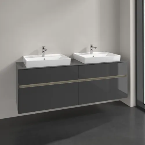VILLEROY BOCH Toaletní skříňka Collaro, s osvětlením, 4 výsuvy, 1600 x 548 x 500 mm, lesklá šedá / lesklá šedá #C024B0FP, obrázek 2
