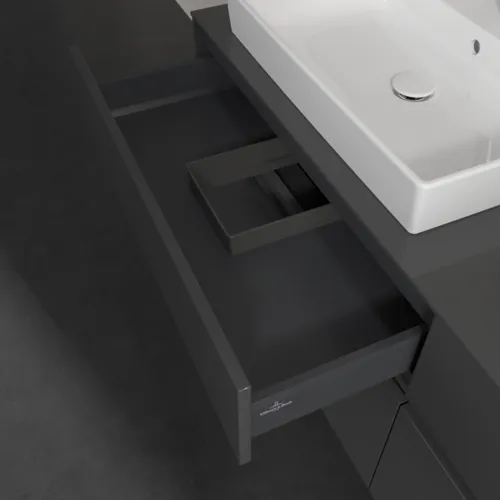 VILLEROY BOCH Toaletní skříňka Collaro, s osvětlením, 4 výsuvy, 1600 x 548 x 500 mm, lesklá šedá / lesklá šedá #C024B0FP, obrázek 8