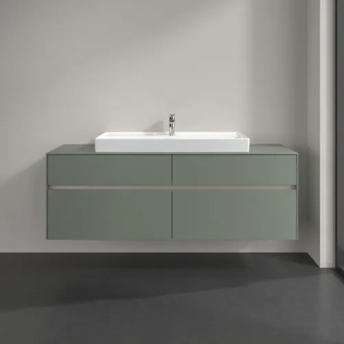 VILLEROY BOCH Toaletní skříňka Collaro, s osvětlením, 4 výsuvy, 1600 x 548 x 500 mm, Soft Green / Soft Green #C031B0AF, obrázek 3