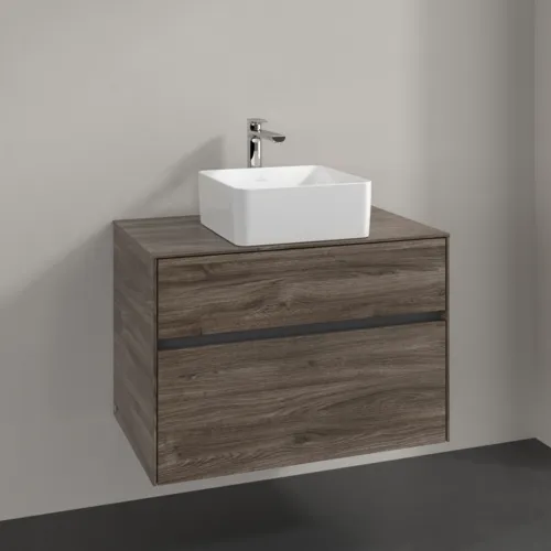 VILLEROY BOCH Toaletní skříňka Collaro, 2 výsuvy, 800 x 548 x 500 mm, dub kamenný #C03700RK, obrázek 2
