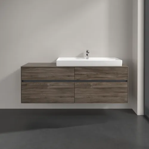 VILLEROY BOCH Toaletní skříňka Collaro, 4 výsuvy, 1600 x 548 x 500 mm, dub kamenný #C03000RK, obrázek 3