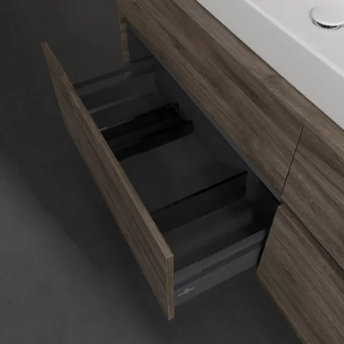 VILLEROY BOCH Toaletní skříňka Collaro, 4 výsuvy, 1600 x 548 x 500 mm, dub kamenný #C02900RK, obrázek 6