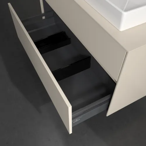 VILLEROY BOCH Toaletní skříňka Collaro, s osvětlením, 2 výsuvy, 1000 x 548 x 500 mm, Cashmere Grey / Cashmere Grey #C020B0VN, obrázek 7
