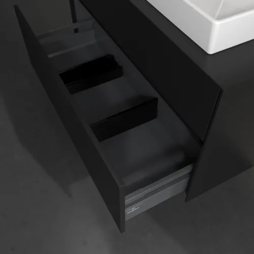 VILLEROY BOCH Collaro toaletní skříňka, s osvětlením, 2 výsuvy, 1000 x 548 x 500 mm, Volcano Black / Volcano Black #C020B0VL, obrázek 7