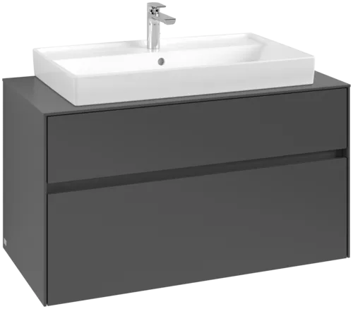 VILLEROY BOCH Collaro toaletní skříňka, s osvětlením, 2 výsuvy, 1000 x 548 x 500 mm, Grafit / Grafit #C020B0VR