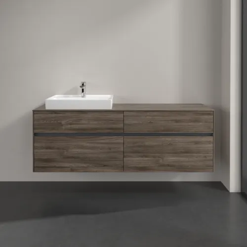 VILLEROY BOCH Toaletní skříňka Collaro, 4 výsuvy, 1600 x 548 x 500 mm, dub kamenný #C02200RK, obrázek 3