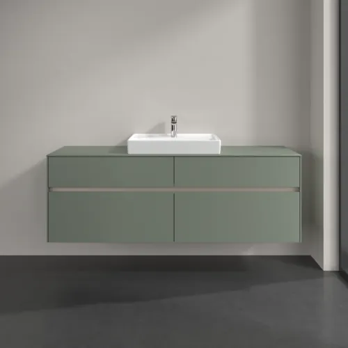 VILLEROY BOCH Toaletní skříňka Collaro, 4 výsuvy, 1600 x 548 x 500 mm, Soft Green / Soft Green #C02500AF, obrázek 3