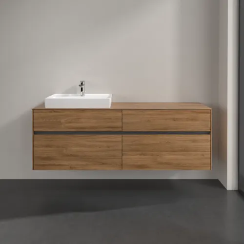 VILLEROY BOCH Toaletní skříňka Collaro, 4 výsuvy, 1600 x 548 x 500 mm, dub Kansas #C02200RH, obrázek 3