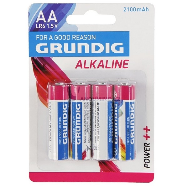Grundig alkalické baterie AA, 1,5V, 4ks
