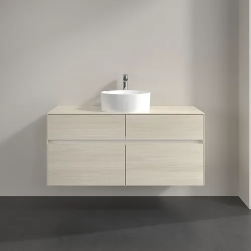 VILLEROY BOCH Toaletní skříňka Collaro, 4 výsuvy, 1200 x 548 x 500 mm, bílý dub / bílý dub #C04100AA, obrázek 3