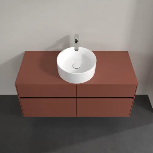 VILLEROY BOCH Toaletní skříňka Collaro, 4 výsuvy, 1200 x 548 x 500 mm, Vínově červená / Vínově červená #C04100AH, obrázek 4