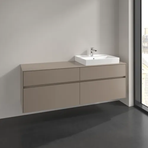VILLEROY BOCH Toaletní skříňka Collaro, 4 výsuvy, 1600 x 548 x 500 mm, taupe / taupe #C02300VM, obrázek 2
