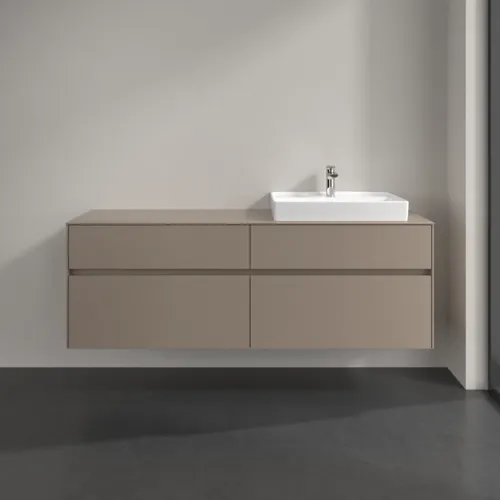 VILLEROY BOCH Toaletní skříňka Collaro, 4 výsuvy, 1600 x 548 x 500 mm, taupe / taupe #C02300VM, obrázek 3