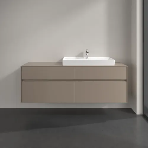 VILLEROY BOCH Toaletní skříňka Collaro, s osvětlením, 4 výsuvy, 1600 x 548 x 500 mm, taupe / taupe #C027B0VM, obrázek 3