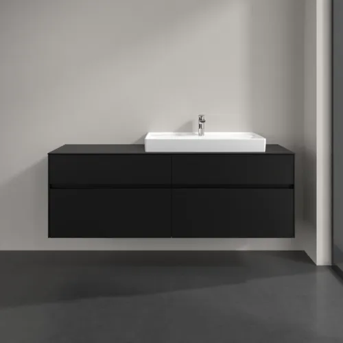 VILLEROY BOCH Toaletní skříňka Collaro, s osvětlením, 4 výsuvy, 1600 x 548 x 500 mm, Volcano Black / Volcano Black #C027B0VL, obrázek 3