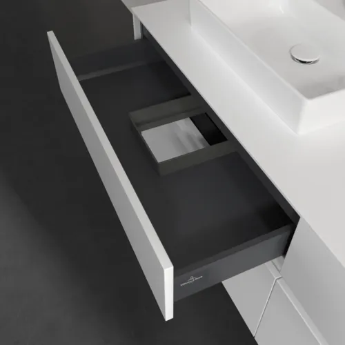 VILLEROY BOCH Toaletní skříňka Collaro, 4 výsuvy, 1600 x 548 x 500 mm, bílá matná / bílá matná #C02100MS, obrázek 7