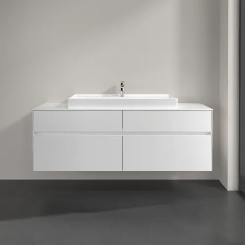 VILLEROY BOCH Toaletní skříňka Collaro, s osvětlením, 4 výsuvy, 1600 x 548 x 500 mm, lesklá bílá / lesklá bílá #C031B0DH, obrázek 3