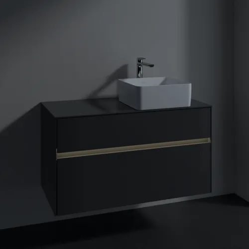 VILLEROY BOCH Toaletní skříňka Collaro, s osvětlením, 2 výsuvy, 1000 x 548 x 500 mm, lesklá šedá / lesklá šedá #C040B0FP, obrázek 5