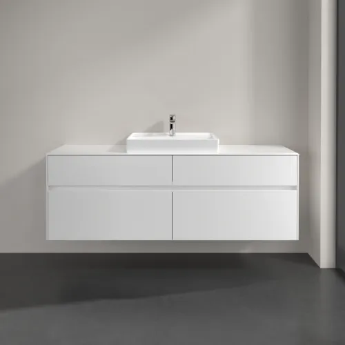 VILLEROY BOCH Toaletní skříňka Collaro, 4 výsuvy, 1600 x 548 x 500 mm, lesklá bílá / lesklá bílá #C02500DH, obrázek 3
