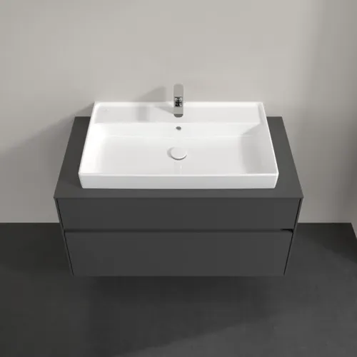 VILLEROY BOCH Toaletní skříňka Collaro, 2 výsuvy, 1000 x 548 x 500 mm, lesklá šedá / lesklá šedá #C02000FP, obrázek 4