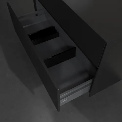 VILLEROY BOCH Collaro toaletní skříňka, 2 výsuvy, 1000 x 548 x 500 mm, Volcano Black / Volcano Black #C03900VL, obrázek 6