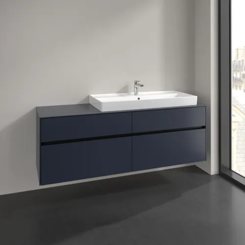 VILLEROY BOCH Toaletní skříňka Collaro, 4 výsuvy, 1600 x 548 x 500 mm, Marine Blue / Marine Blue #C03000VQ, obrázek 2